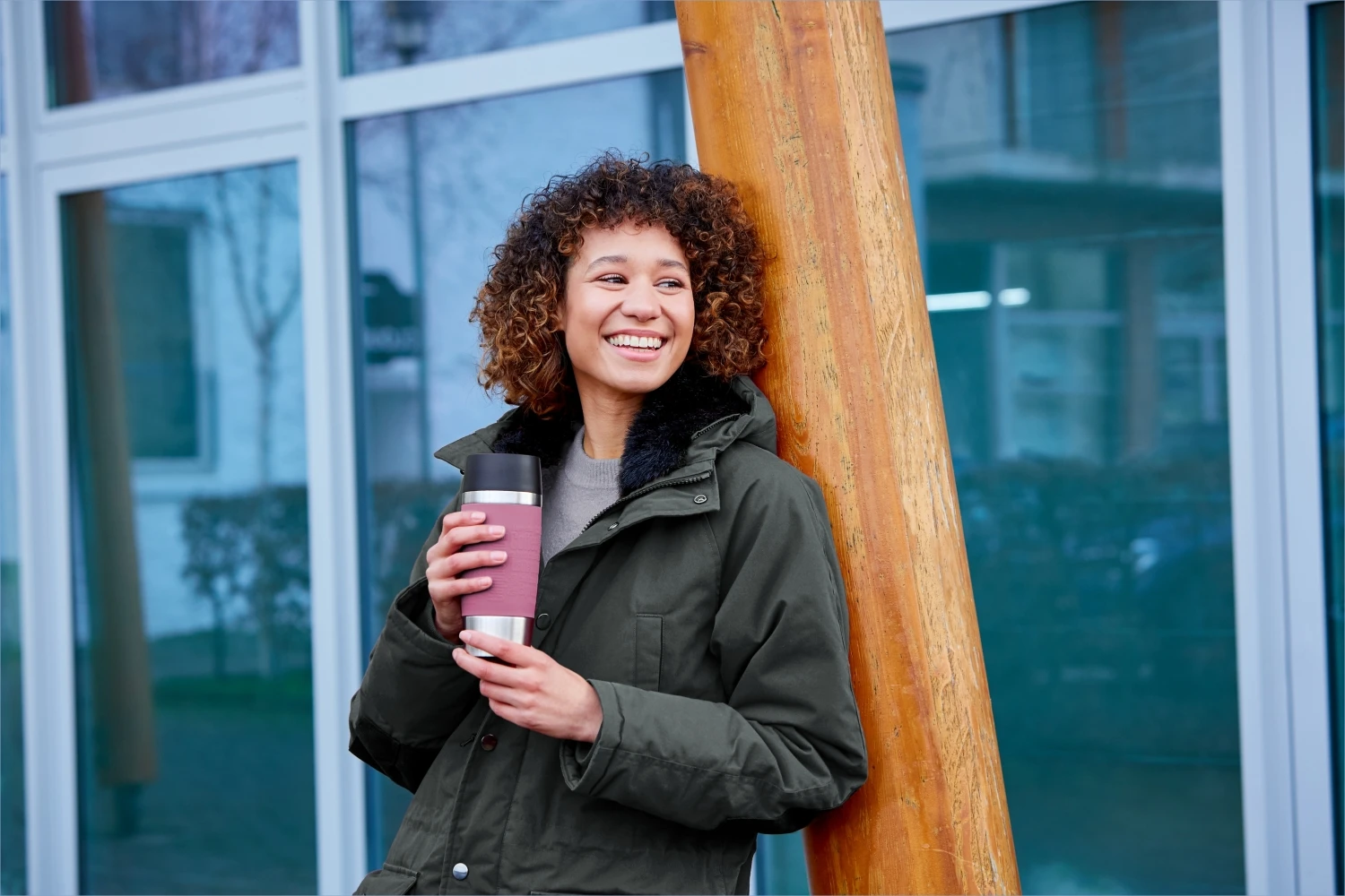 Emsa Isolier-Trinkbecher Mit Manschette Travel Mug In Altrosa – Bild 8