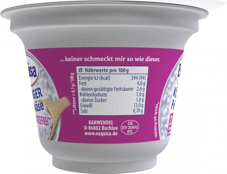 Exquisa Körniger Frischkäse Laktosefrei – Bild 3