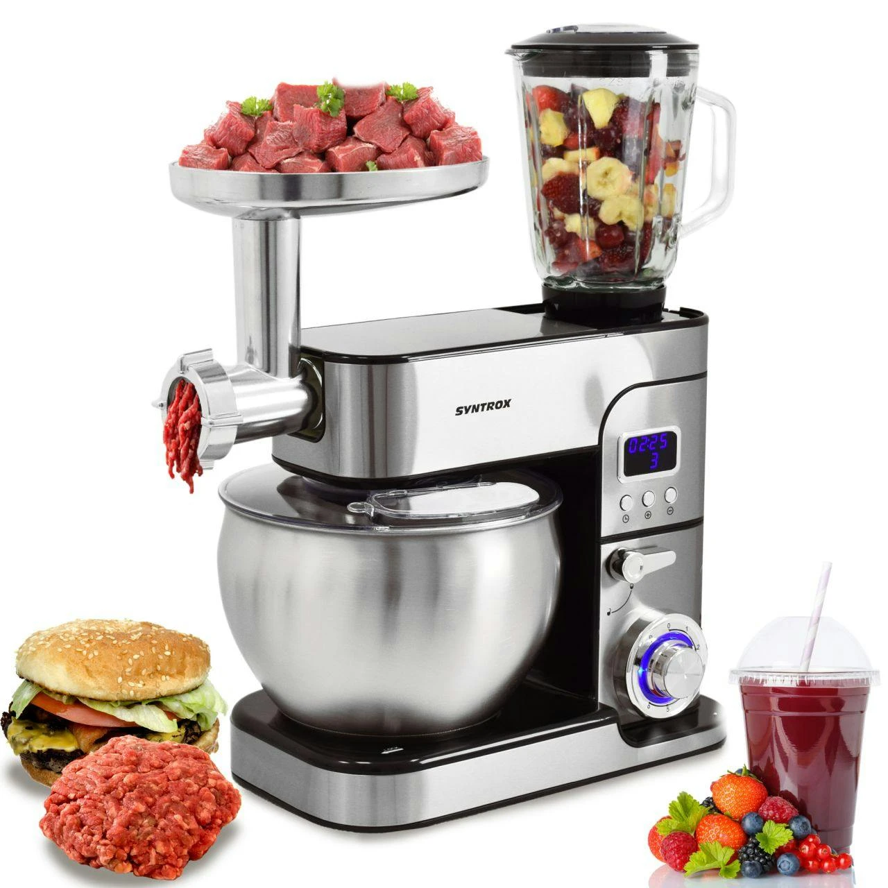 Küchenmaschine Paris Edelstahl 12 Liter Küchengerät & Fleischwolf – Bild 5