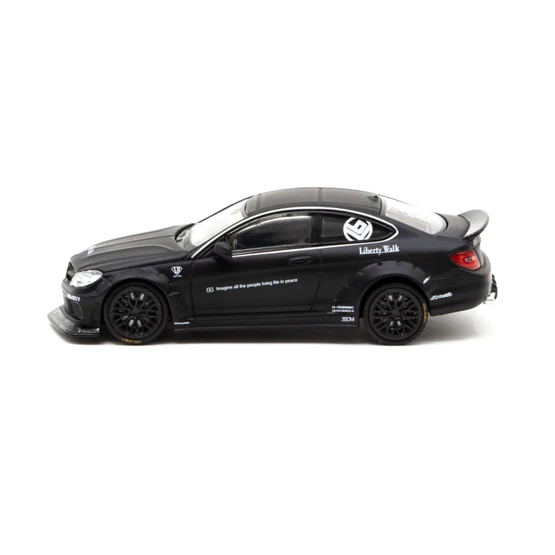 KJ Miniatures KJ64001BK Mercedes Benz C63 Coupe LBWK Matt Schwarz Maßstab 1:64 Modellauto KJ Miniatu – Bild 2