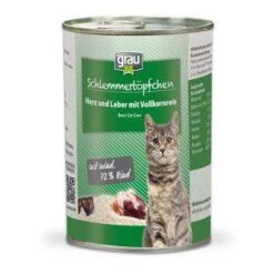 Grau Schlemmertöpchen Adult-Cat | Mit Herz, Leber & Vollkornreis