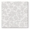50 Servietten Airlaid Subtle Roses Silber - 40x40cm 3-lagig